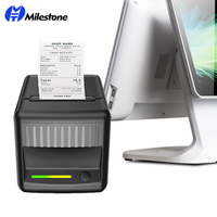 Imprimante thermique de reçus Milestone MHT-P80E POS 80 mm avec coupe automatique 250 mm/s USB/Ethernet