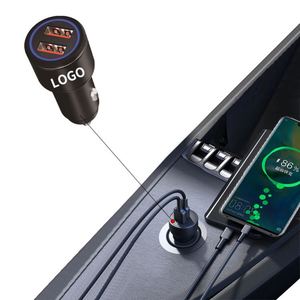 Wholesale Price Fast Charging Car Dual Port Mobile Charger Adapter Metal with <b>Smart</b> Chip - Product Image 3