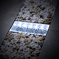 Lampe solaire LED rectangulaire 12 LED pour extérieur, lumière de marche d'escalier, lumière de terrasse, lumière souterraine pour jardin, parc, route