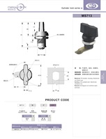 Serrure à combinaison sans clé en plastique, cylindrique, finition noire HOTUN/MEIGU MS713 pour armoire, tiroir, boîte aux lettres, portes – Facile à installer