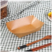Boîte d'emballage de papier de restauration rapide biodégradable recyclable personnalisée pour gaufrage de gelée de sushi mat de stratification