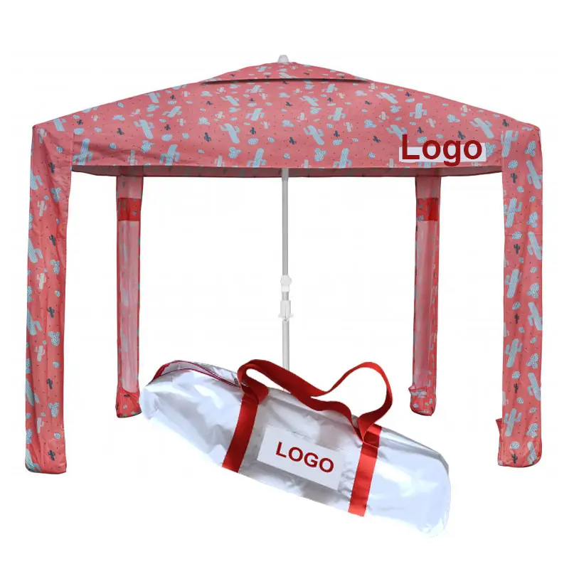 사용자 정의 도매 야외 휴대용 접이식 쿨 비치 카바나 텐트, M XL 알루미늄 극 여행 피크닉 광장 차양 우산