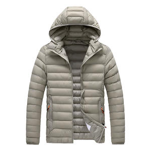 Hoodies Parka Larga Nylon Parkas <span class=keywords><strong>Hiver</strong></span> Coupe-Vent Mince Léger Homme Coton Doudoune - Product Image 6