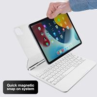 Nouveau clavier magique rétroéclairé LED RVB personnalisé détachable, support en alliage d'aluminium, interface USB-C, iPad Pro 13 pouces (M5/M4 2025/2024)
