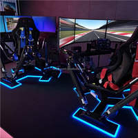 Simulateur scolaire haut de gamme réaliste professionnel de course F1 virtuelle, de sport automobile dynamique, de rallye multijoueur, Pod de course VR d'intérieur