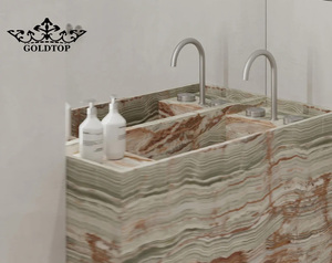 Goldtop Esmeraldo Onyx, Piedra Natural Pulida, Encimeras Modernas, Panel de Pared, Baldosas para Piso, Borde Pulido, 5 Años de Garantía para Hoteles - Product Image 4