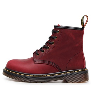Color <b>Leather</b> Ankle Boots Round Toe Lace-Up Rubber Outsole EVA Midsole Boot Style All Seasons Wholesale - Product Image 4