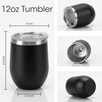 Mug en forme d'œuf personnalisable de 12 oz, gobelet thermolaqué pour café, vin, bière, lait, thé, avec couvercle sans BPA, idéal pour les fêtes et le bureau