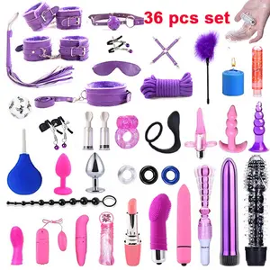 Factory Directly Selling Bdsm Restraints Kits Slave Game Gear Bondage Set Sm Anal Vibrator Accessories With Sex Toys For Couple