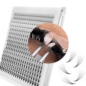 Anrolash 960 pièces <span class=keywords><strong>Extensions</strong></span> <span class=keywords><strong>de</strong></span> <span class=keywords><strong>cils</strong></span> <span class=keywords><strong>de</strong></span> haute qualité, aspect naturel noir, 4D, bouquets pré-faits, <span class=keywords><strong>cils</strong></span> en éventail, volume russe, PBT, bas - Product Image 6