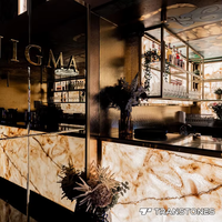 Comptoir en faux quartz, décoration de bar en onyx, panneau mural translucide, marbre artificiel en albâtre, grandes dalles, maison moderne