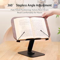 Boneruy R38 support de livre en bois personnalisé livre de cuisine coran lecture support de livre réglable avec 360 serre-livres de rotation pour la lecture