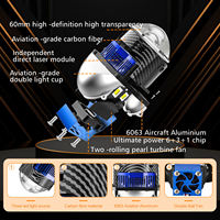 XITEM 160W 6000K 20000LM 3 pouces Bi LED Projecteur Lentille Laser Phares de voiture avec LED Angel Eyes Faisceau haut et bas Projecteur Lentille