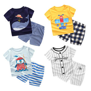 Ensembles de vêtements pour bébé à manches courtes printemps-été, en coton GOTS, sous-vêtements pour bébé, combinaison pour enfants - Product Image 1