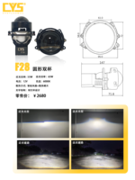 CYS F28 3 pouces 12V 6000K 5000LM Lentille de projecteur de voiture Bi-LED Haute Puissance pour la rénovation des phares de voiture