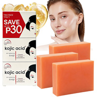 Jabón Sólido de Papaya Filipina OEM con Ácido Kójico, Aceite Esencial Facial y Corporal, Jabón Hidratante Hecho a Mano, en Stock