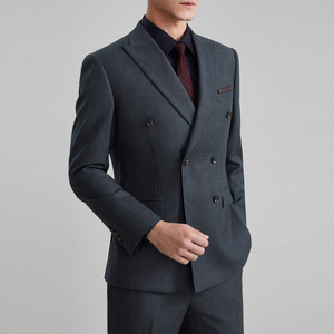 <span class=keywords><strong>Costume</strong></span> en Laine Sur Mesure Raffiné Croisé Premium Mariage Marié Décontracté-<span class=keywords><strong>Chic</strong></span>, Blazer Rayé Deux Pièces Formel pour <span class=keywords><strong>Homme</strong></span> - Product Image 3
