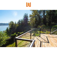 Balustrade en verre et aluminium de conception moderne de haute qualité, garde-corps de balcon en verre et aluminium