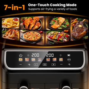 หม้อทอดไร้น้ำมันแบบตะกร้าคู่ ดิจิตอล ทัชสกรีน 9 ลิตร พร้อมจอ LCD ป้องกันการติดกระทะ สำหรับครัวเรือน - Product Image 3