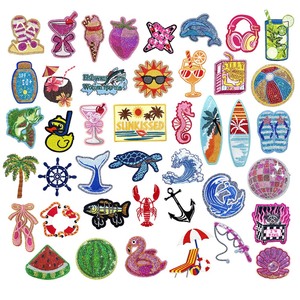 Vente flash Nouveaux patchs brodés à paillettes thermocollants sur le thème <span class=keywords><strong>des</strong></span> vacances d'été à la plage Accessoires de bricolage Décoration - Product Image 1