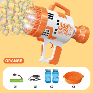 <span class=keywords><strong>2023</strong></span> Producto de Venta caliente 108 Agujeros Versión ligera Ametralladora de burbujas Bazooka Gatling Pistola de burbujas Juguete de carga - Product Image 2