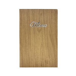 Porta Menús de Cuero con Aspecto de Madera, Personalizado, con Anillas, para Restaurante - Product Image 3