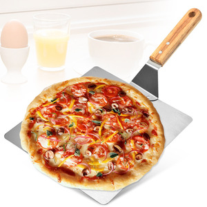 Accesorios de Cocina de Fábrica, <span class=keywords><strong>Pala</strong></span> <span class=keywords><strong>para</strong></span> Pizza y <span class=keywords><strong>Pan</strong></span> de Acero Inoxidable, 10/12 Pulgadas, <span class=keywords><strong>para</strong></span> <span class=keywords><strong>Hornear</strong></span>, con Mango de Madera - Product Image 2