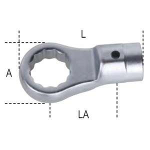 BETA - 006540022 Llaves de anillo para barras dinamométricas con accionamiento redondo Ø 22 mm - EAN 8054809149738 LLAVES DE TORQUE BROCAS - Product Image 2