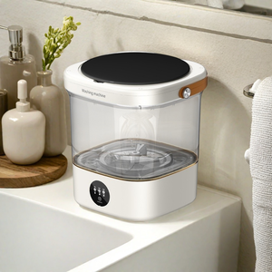 <span class=keywords><strong>Lavadora</strong></span> Portátil <span class=keywords><strong>Mini</strong></span> de 12L, <span class=keywords><strong>Lavadora</strong></span> Pequeña para Ropa Interior, Accionamiento Directo DD, Luz UV, Antibacteriana, IPX4 Impermeable, para el Hogar - Product Image 1