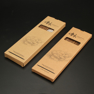 Caja de regalo rectangular de papel kraft para palillos, con ventana, para utensilios de madera, para adultos - Product Image 1