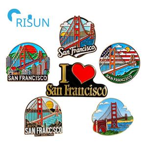 Benutzer definierte Kalifornien <span class=keywords><strong>San</strong></span> <span class=keywords><strong>Francisco</strong></span> CA Souvenirs Pin Magnet <span class=keywords><strong>San</strong></span> <span class=keywords><strong>Francisco</strong></span> SF <span class=keywords><strong>Golden</strong></span> Gate Bridge Landschaft Emaille Anstecknadel Abzeichen - Product Image 1