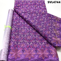 Dentelle en voile suisse rose de haute qualité, nouvelle mode, prix de gros, dentelle Lafaya, tissu brodé doux de Dubaï pour robe de mariée