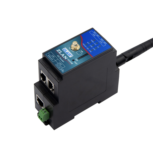 Industrial 4G LTE Modem with SIM Card Guide Rail and Router Communication & Networking Product ZLAN9809M-E