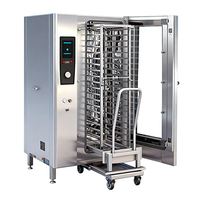 Horno Combinado Comercial de Acero Inoxidable - Vaporera Eléctrica y Cocina de Convección - Estación de Cocción de Alta Resistencia para Restaurantes