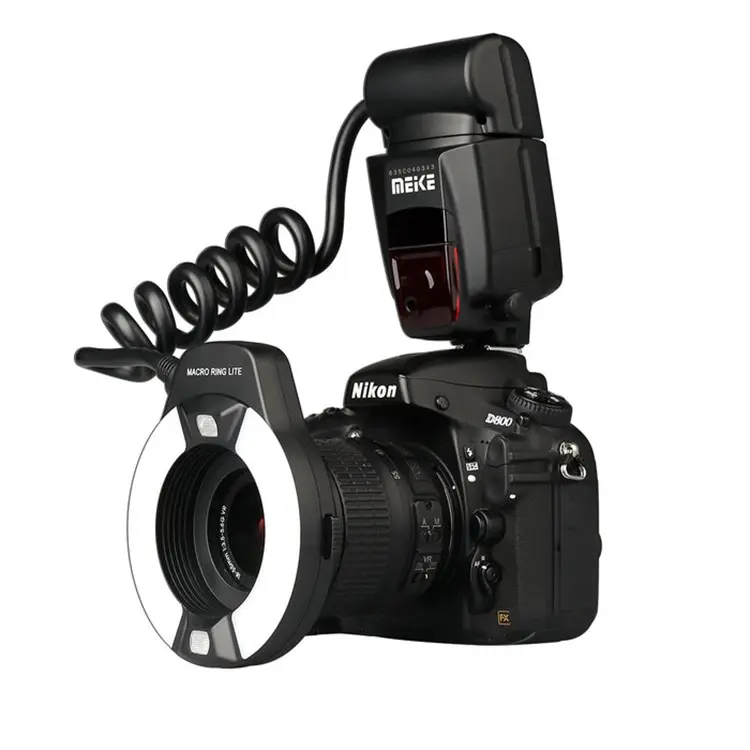 Meike 14EXT i-TTL flash de anel macro para Nikon com lâmpada LED AF Assist Compatível com D7100 D5200 D3100 D90 D600 MK-14EXT-N