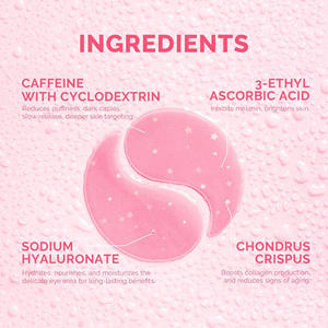 Venta al por mayor 30 pares debajo de la máscara parches para los ojos Gel hidratante iluminador rosa para las arrugas de los ojos bolsas - Product Image 5