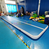 Tapis de gymnastique gonflable commercial en PVC pour entraînement, avec pompe à air, portable et étanche