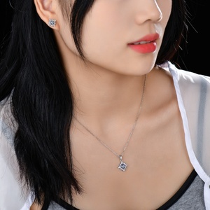 Hàng Mới Về Trang Sức Vòng Cổ Và Hoa Tai Tùy Chỉnh Bộ Trang Sức Hoa Đá Quý Zircon Nhiều Màu Bạc Sterling - Product Image 6