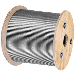 Cable de Acero para Barandilla de Cubierta de 3/32'' 7x7 Hilos, Cable de Acero Inoxidable 7*7 Grado Marino T316 para Aeronaves - Product Image 1