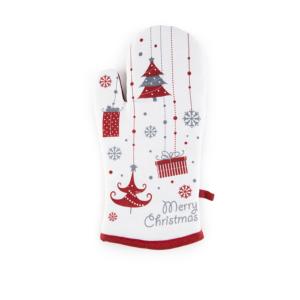 Excelsa <b>Oven</b> Mitt Cotton 32xH2x18 Cm Printed Heat Insulation Merry <b>Christmas</b> Design - Product Image 1