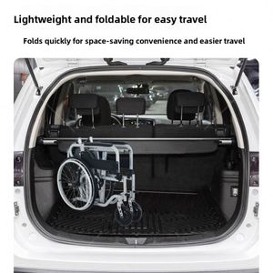Fauteuil roulant pliable en alliage d'aluminium Deyang pour personnes handicapées et personnes âgées, portable, petit, manuel, entièrement inclinable - Product Image 4