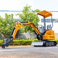 Nouvelle Mini-Excavatrice 1 Tonne Modèle CE EPA Diesel sur Chenilles avec Bras Pivotant Livraison Gratuite Petite Excavatrice Compacte