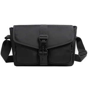 Sac bandoulière <span class=keywords><strong>streetwear</strong></span> en nylon balistique pour <span class=keywords><strong>homme</strong></span>, style technique, avec fermoir magnétique, sac messager sophistiqué de grande capacité - Product Image 3