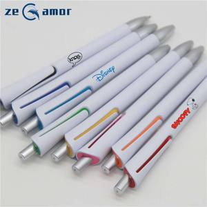 Hoge Kwaliteit Pluma <span class=keywords><strong>Promo</strong></span> Unieke Clip Kantoor Branded Logo Chrome Trim Silver Tip Wit Pennen - Product Image 1