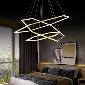 Post-modern <b>Light</b> Luxury <b>Living</b> <b>Room</b> Glass Profile Office <b>Led</b> Pendant Chandelier <b>Light</b> Ring Roun - Product Image 3