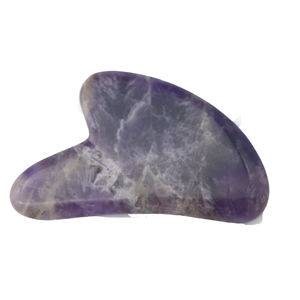 Améthyste naturelle Gua Sha Tabourets Amélioration du visage Beauté Corps Universel Gua Sha <span class=keywords><strong>Pierre</strong></span> Multifonction Canaux de Santé et Collat - Product Image 2