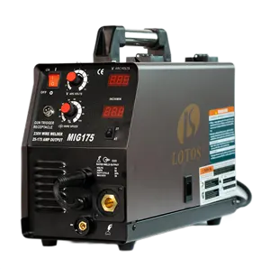 LOTOS Factory Price Mma Gasless 175 Amp Mig Mag Welding Machine Aluminum Gaslessmachine Welder