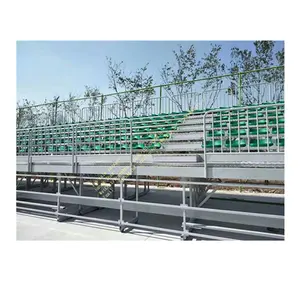 Olahraga Bleacher Kursi Stadion Dudukan Grandstand Kain Basket Dalam Ruangan Kursi Samping Berpendar Teleskopik Grandstand Elektrik