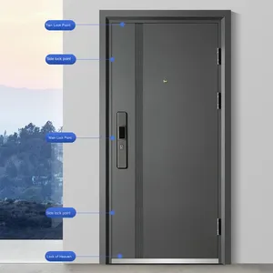 Cao cấp thiết kế hiện đại chống trộm cửa nhập cảnh d-level đơn giản cách âm cho thuê phòng cửa hộ gia đình bảo vệ an toàn hoàn thành - Product Image 2