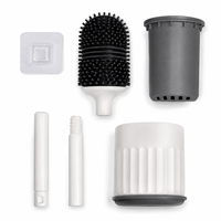 Brosse de toilette populaire à double face incurvée en TPR pour l'élimination des taches tenaces, nettoyage de la salle de bain